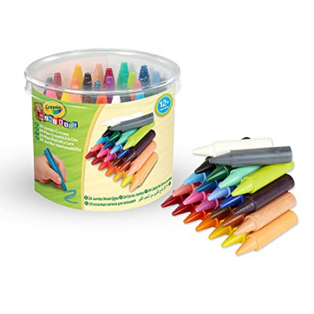 Crayola - Mini Kids - 24 "Maxi" crayons à la cire - Coloriage pour enfant et tout petit - 256243.012