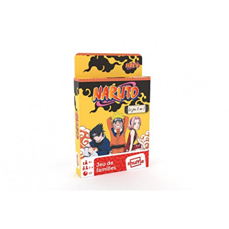 Shuffle - Jeu de Cartes Naruto - 3 en 1 - 7 familles - Fabriqué en France