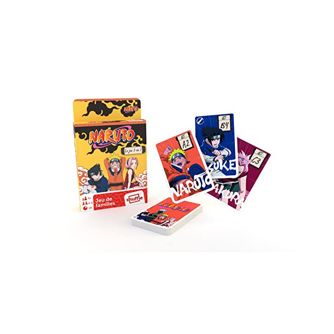 Shuffle - Jeu de Cartes Naruto - 3 en 1 - 7 familles - Fabriqué en France