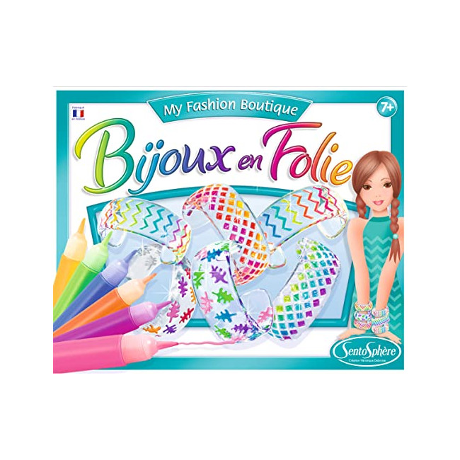 SentoSphère - BIJOUX EN FOLIE - Création de bracelets - Kit loisir créatif - A partir de 7 ans - Fabriqué en france