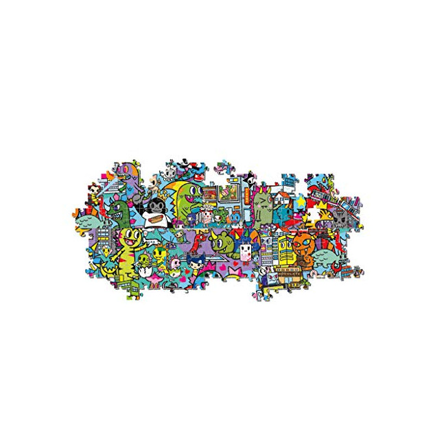 Clementoni Disney Tokidoki-1000 pièces-Puzzle Adulte-fabriqué en Italie, 39568, No Color