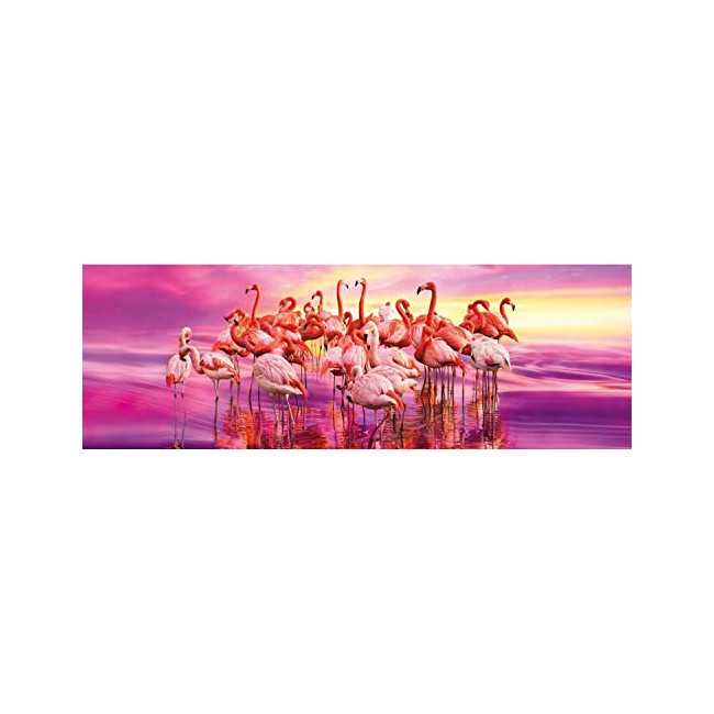 Clementoni - 39427 - High Quality Collection Panoramique Puzzle - Flamingo Danse - 1000 Pièces Taille Unique Multicolore