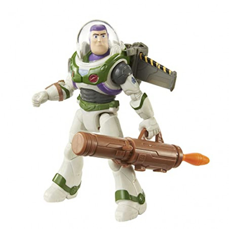 Disney Pixar Buzz l’Éclair Figurine Articulée (12,7 cm) avec jetpack, canon et détails authentiques, à Collectionner,