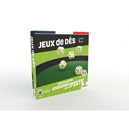 Vauchier- Piste de dé 46 cm avec 5 dés de Yam's et 21 Jetons-012206, 9657, Multicolore