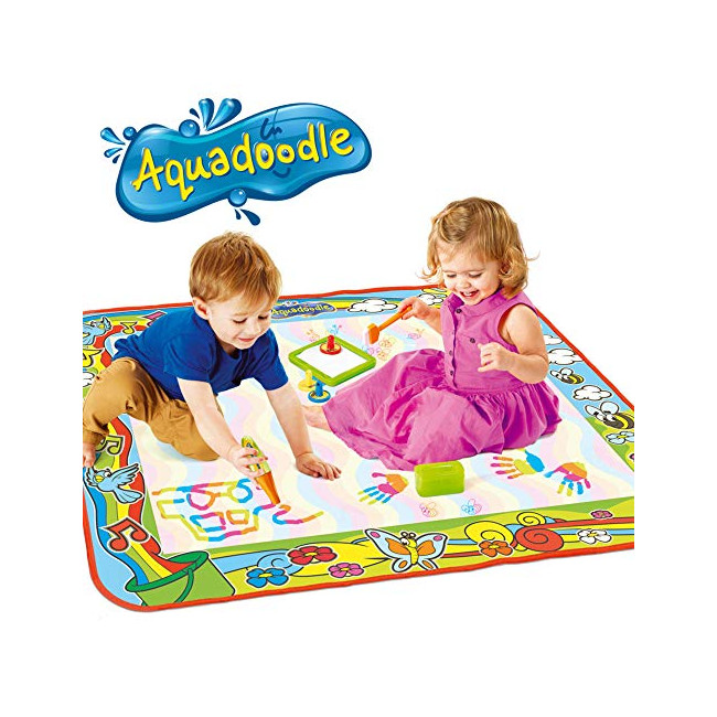 TOMY - Maxi Tapis Aquadoodle Fluo T72373, Tapis de Dessin à Eau Géant Arc-en-Ciel, Coloriage Géant, Tapis d'Éveil Adapté