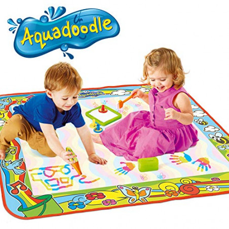 TOMY - Maxi Tapis Aquadoodle Fluo T72373, Tapis de Dessin à Eau Géant Arc-en-Ciel, Coloriage Géant, Tapis d'Éveil Adapté