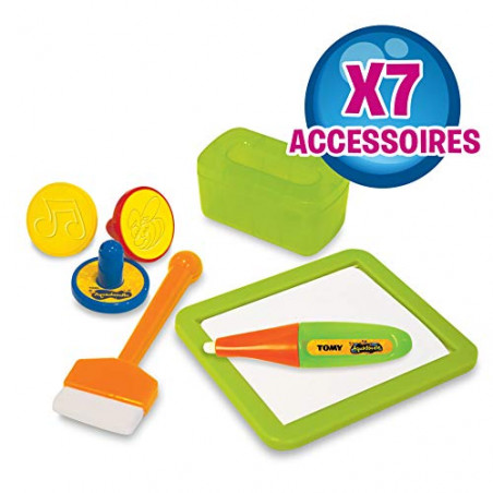 TOMY - Maxi Tapis Aquadoodle Fluo T72373, Tapis de Dessin à Eau Géant Arc-en-Ciel, Coloriage Géant, Tapis d'Éveil Adapté