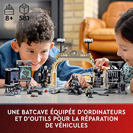 LEGO 76183 DC Batman La Batcave : l’Affrontement du Sphinx, Moto Jouet pour Enfants dès 8 Ans, avec Catwoman et Alfred