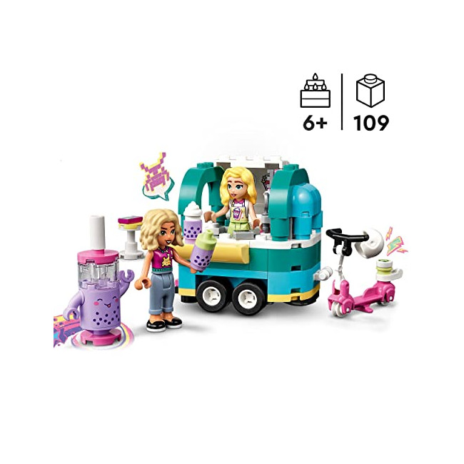 LEGO 41733 Friends La Boutique Mobile de Bubble Tea, Jouet Filles et Garçons 6 Ans, Jeu Créatif, avec Véhicules, et
