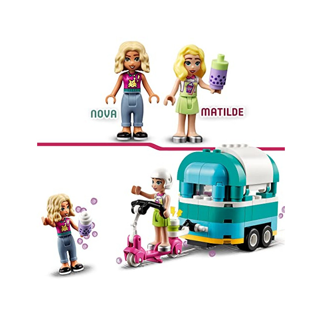 LEGO 41733 Friends La Boutique Mobile de Bubble Tea, Jouet Filles et Garçons 6 Ans, Jeu Créatif, avec Véhicules, et