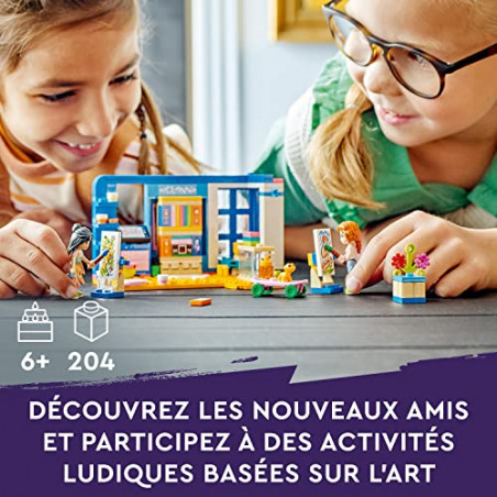 LEGO Friends 41739 La Chambre de Liann, Jouet de Maison Mini-Poupées 2023 Liann & Autumn, sur Le Thème de l'art, à