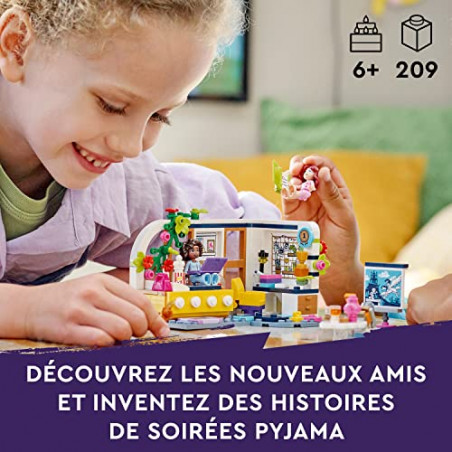 LEGO Friends 41740 La Chambre d’Aliya, Jouet pour Filles et Garçons, Soirée Pyjama, à Collectionner, avec Figurine