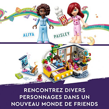 LEGO Friends 41740 La Chambre d’Aliya, Jouet pour Filles et Garçons, Soirée Pyjama, à Collectionner, avec Figurine
