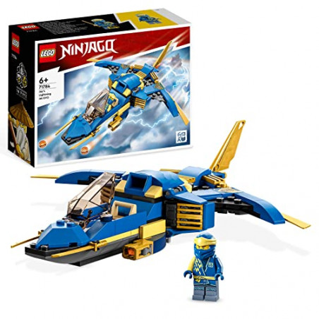 LEGO Ninjago 71784 Le Jet Supersonique de Jay – Évolution, Jouet de Ninja Évolutif, Construction Avion, à Collectionner,