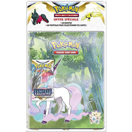 Pokémon | Pack Portfolio + Booster | Epée et Bouclier - Tempète Argentée (EB12) - Modèle aléatoire | Cartes à
