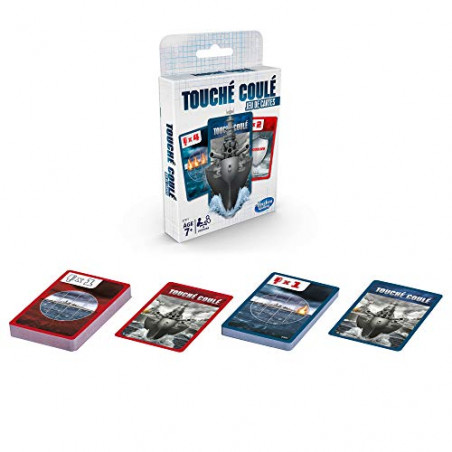 Hasbro Touché-Coulé en jeu de cartes - Jeu de societe - Version française