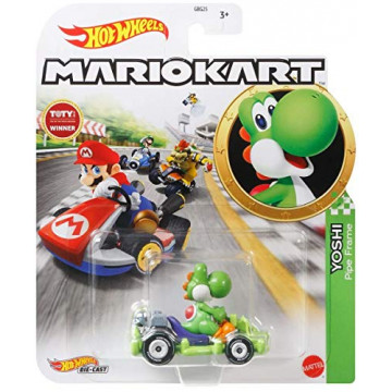 DieCast - GRN19 - Maquette KART 5 cm YOSHI Dinosaure Pipe Frame Kart de Super Mario Kart - Multicolore - 1/64 6 cm