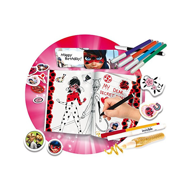 Lisciani - Ladybug Miraculous - Mon Journal Secret - Jeu créatif pour les filles à partir de 4 ans - 66032