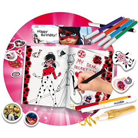 Lisciani - Ladybug Miraculous - Mon Journal Secret - Jeu créatif pour les filles à partir de 4 ans - 66032