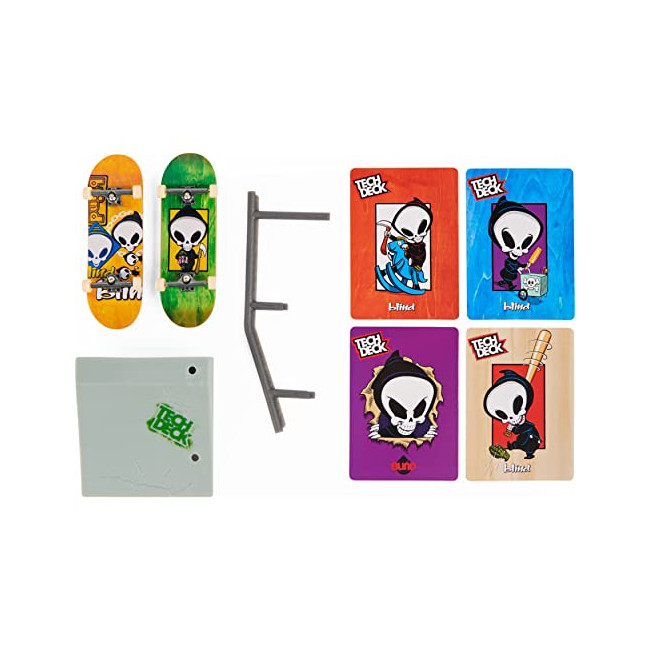 FINGER SKATE - TECH DECK - PACK VERSUS 2 FINGER SKATES - Authentiques Finger Skates A Collectionner Avec Obstacle - 6061574 -...