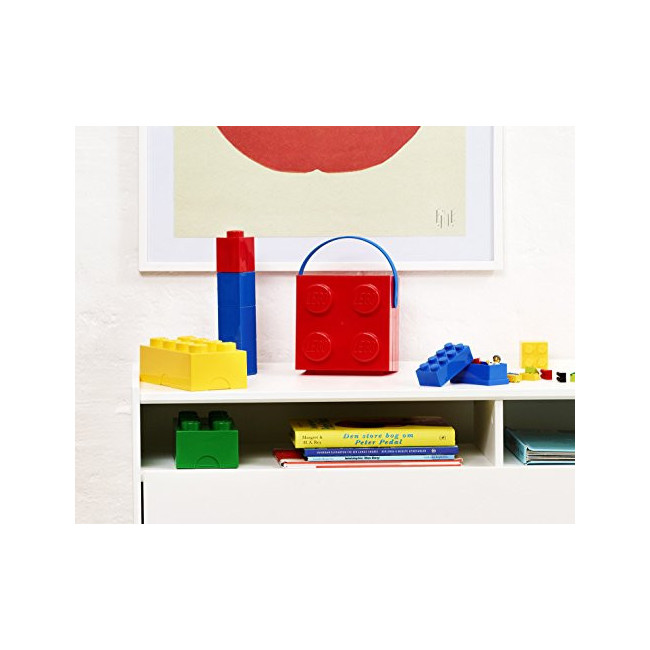 Boîte LEGO Mini 8 plots, insert pour repas, boîte snacking, bleu