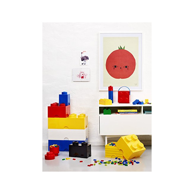 Boîte LEGO Mini 8 plots, insert pour repas, boîte snacking, bleu