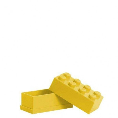 Légo Mini boîte 8 boutons , Plastique, Jaune