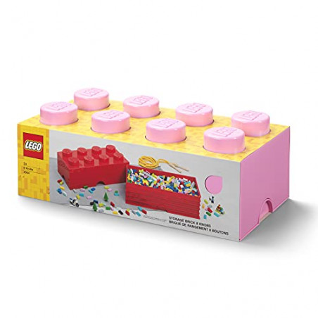 LEGO - BOITE DE RANGEMENT 8 plots - Rose