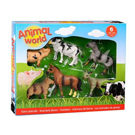 Boerderijdieren in doos, 6 delig