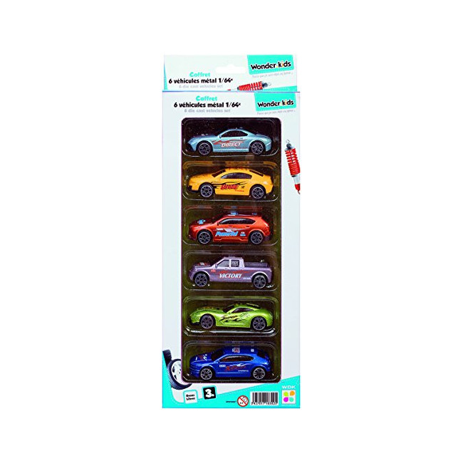 WDK Partner- 6 Véhicules Métal 1/64Eme, JP025
