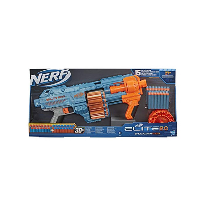 Nerf Elite 2.0 Shockwave RD-15 et Flechettes Nerf Elite 2.0 Officielles