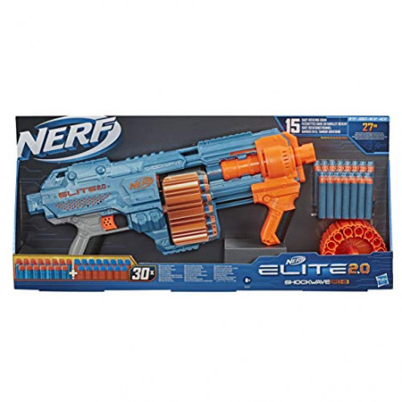 Nerf Elite 2.0 Shockwave RD-15 et Flechettes Nerf Elite 2.0 Officielles